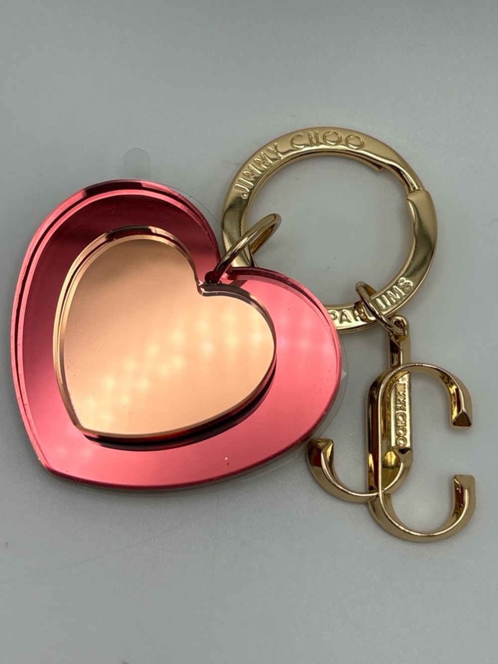 Jimmy Choo Heart Gold Keychain